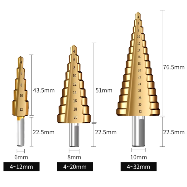 New 6Pcs 4-12Mm 4-20Mm 4-32Mm HSS round